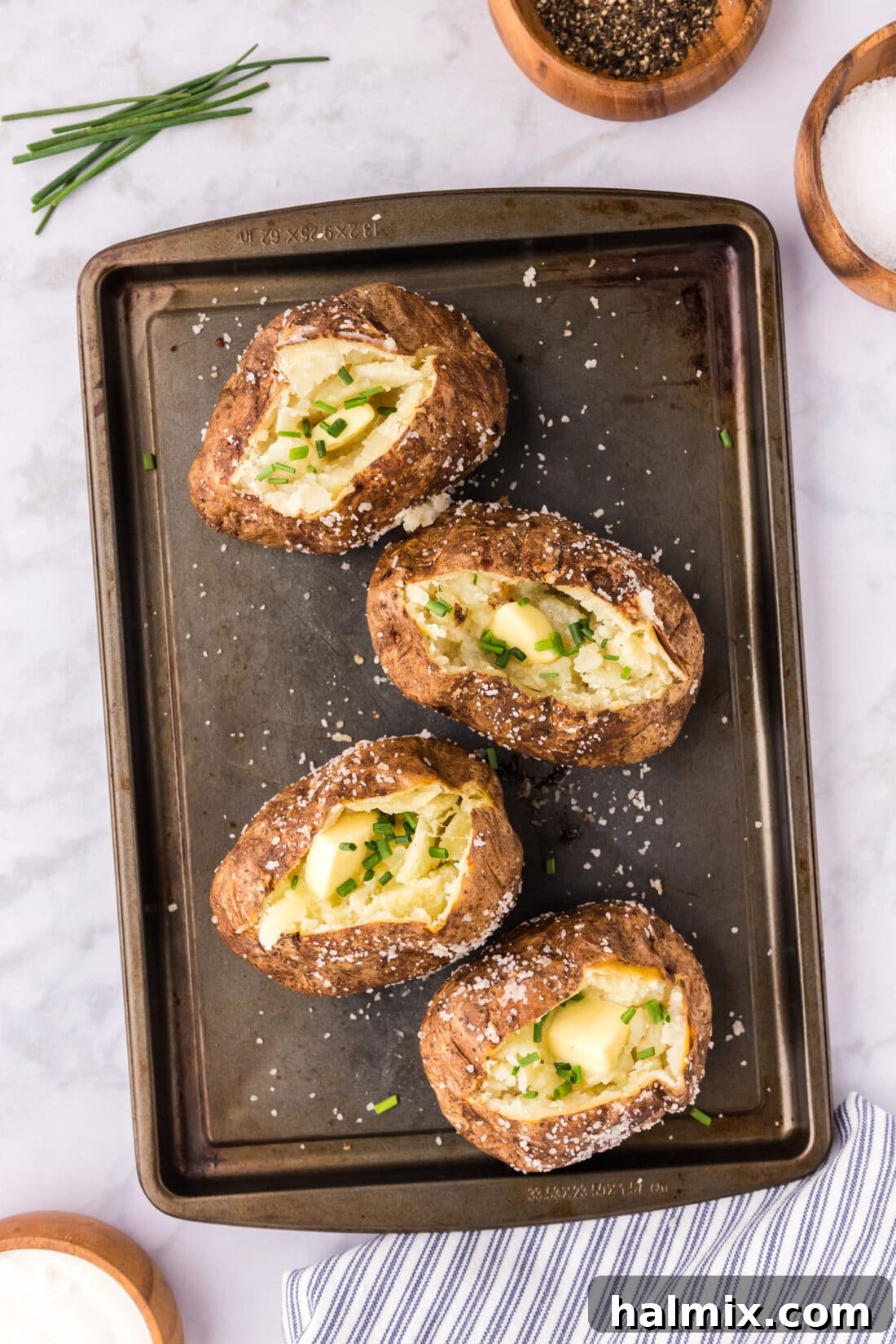 Baked Potatoes on a sheet pan