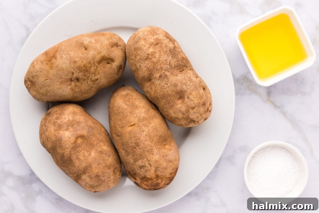 Ingredients for Baked Potatoes