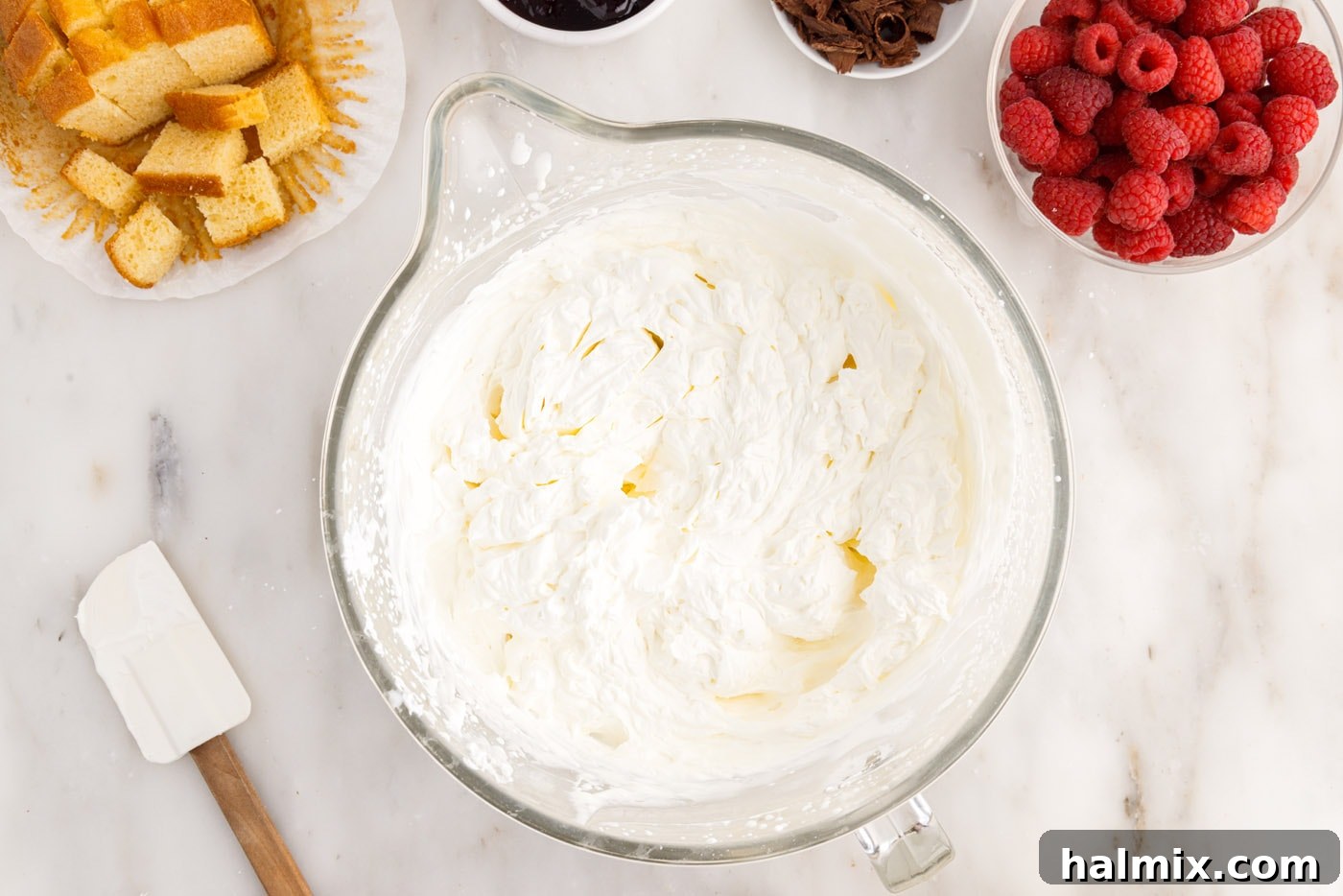 whipped cream in a bowl