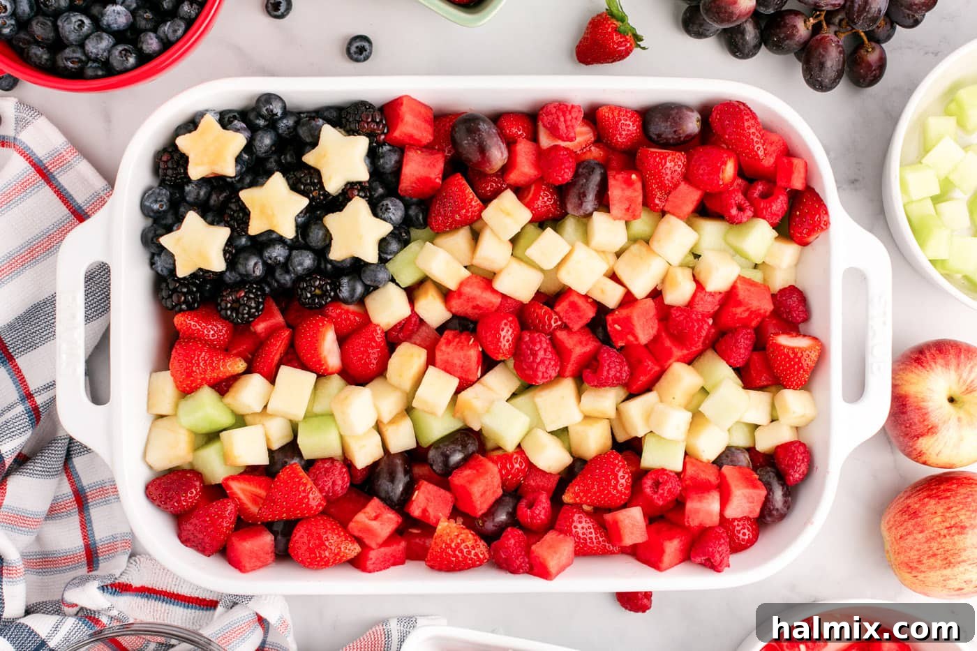 patriotic fruit salad flag