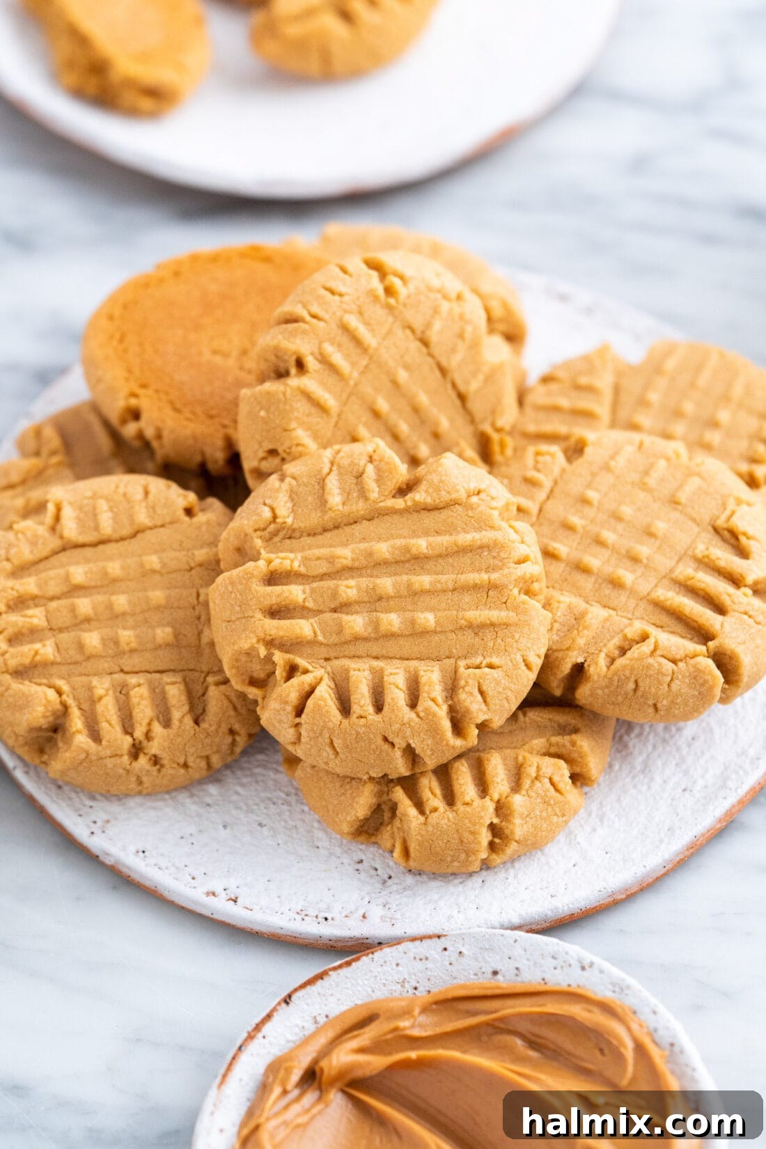 Plate of Peanut Butter Cake Mix Cookies