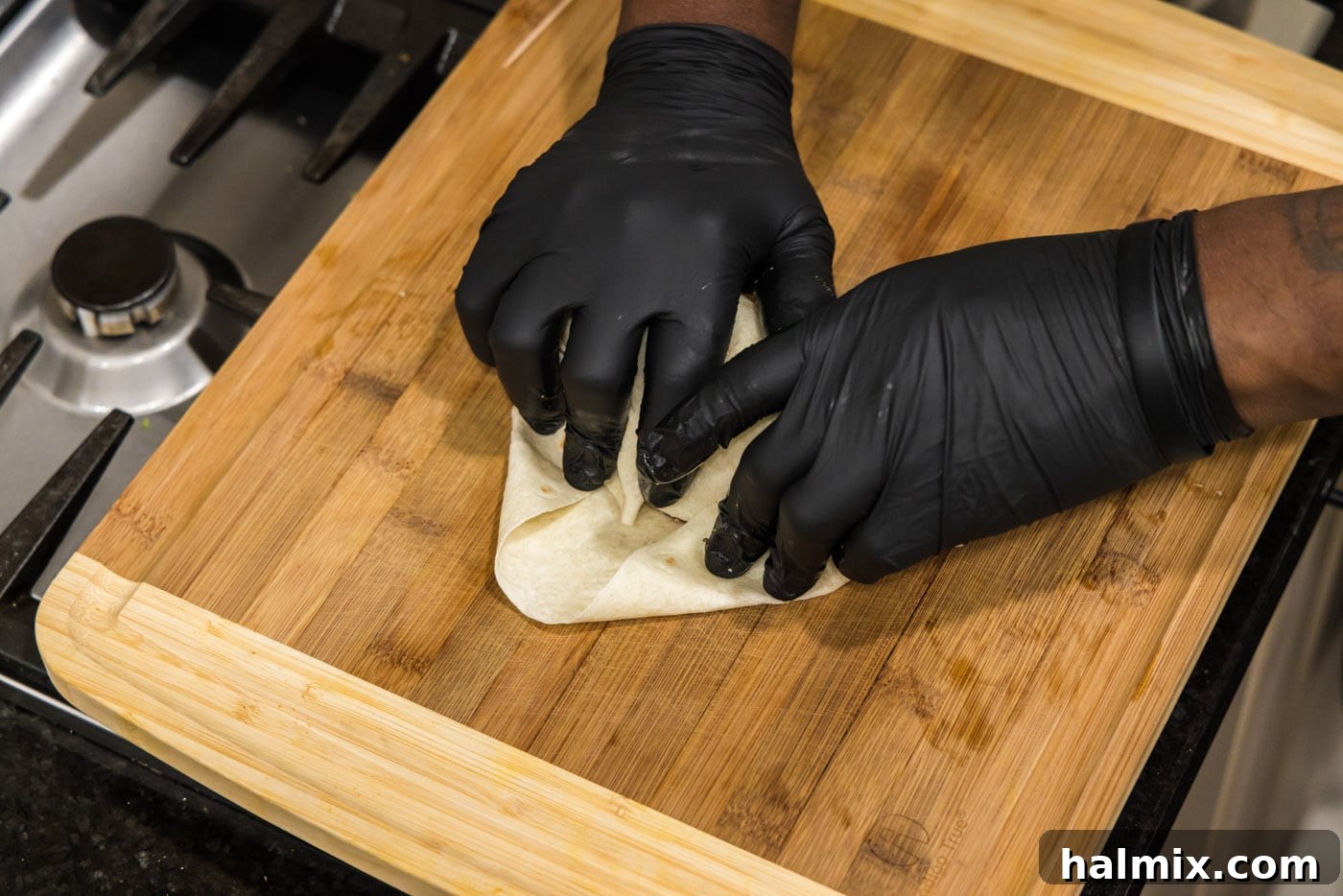 how to roll a tortilla wrap