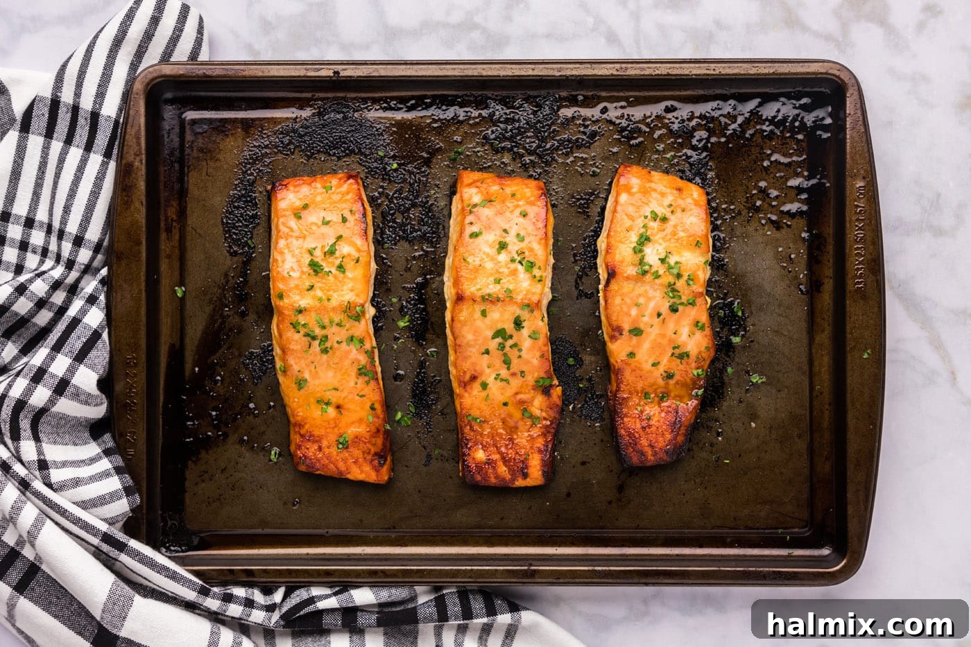 finished baked brown sugar salmon