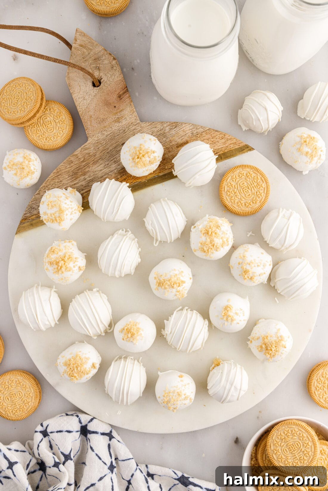 Platter of Golden Oreo Truffles