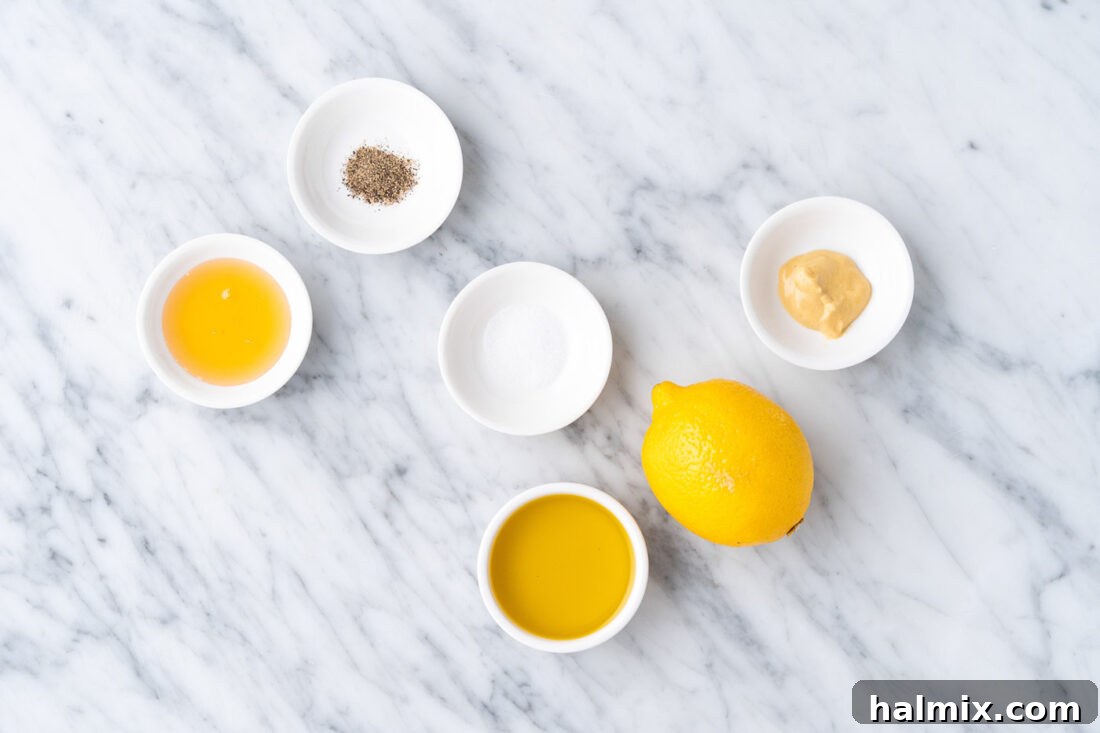 Ingredients for Lemon Salad Dressing