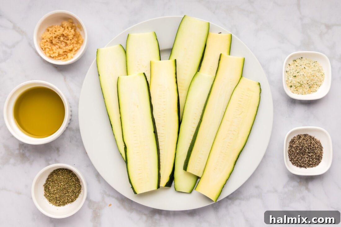 Ingredients for Grilled Zucchini