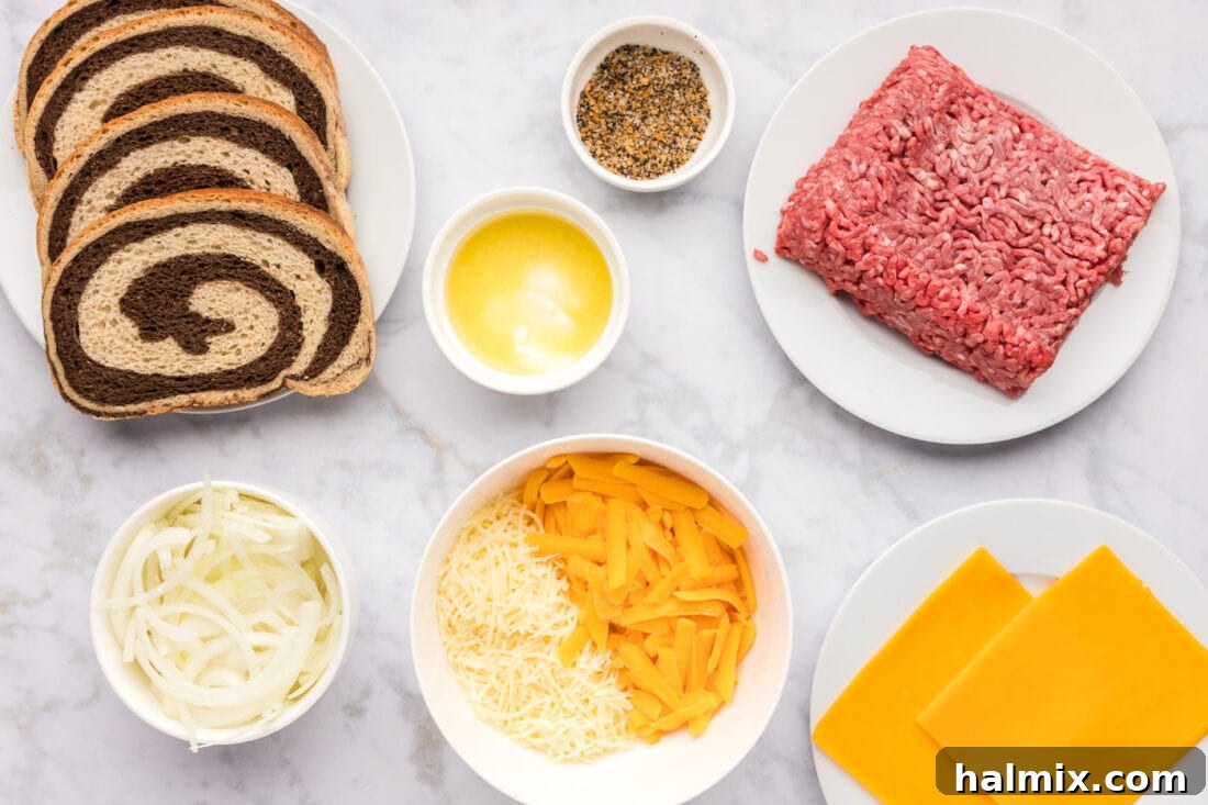 Ingredients for Patty Melt