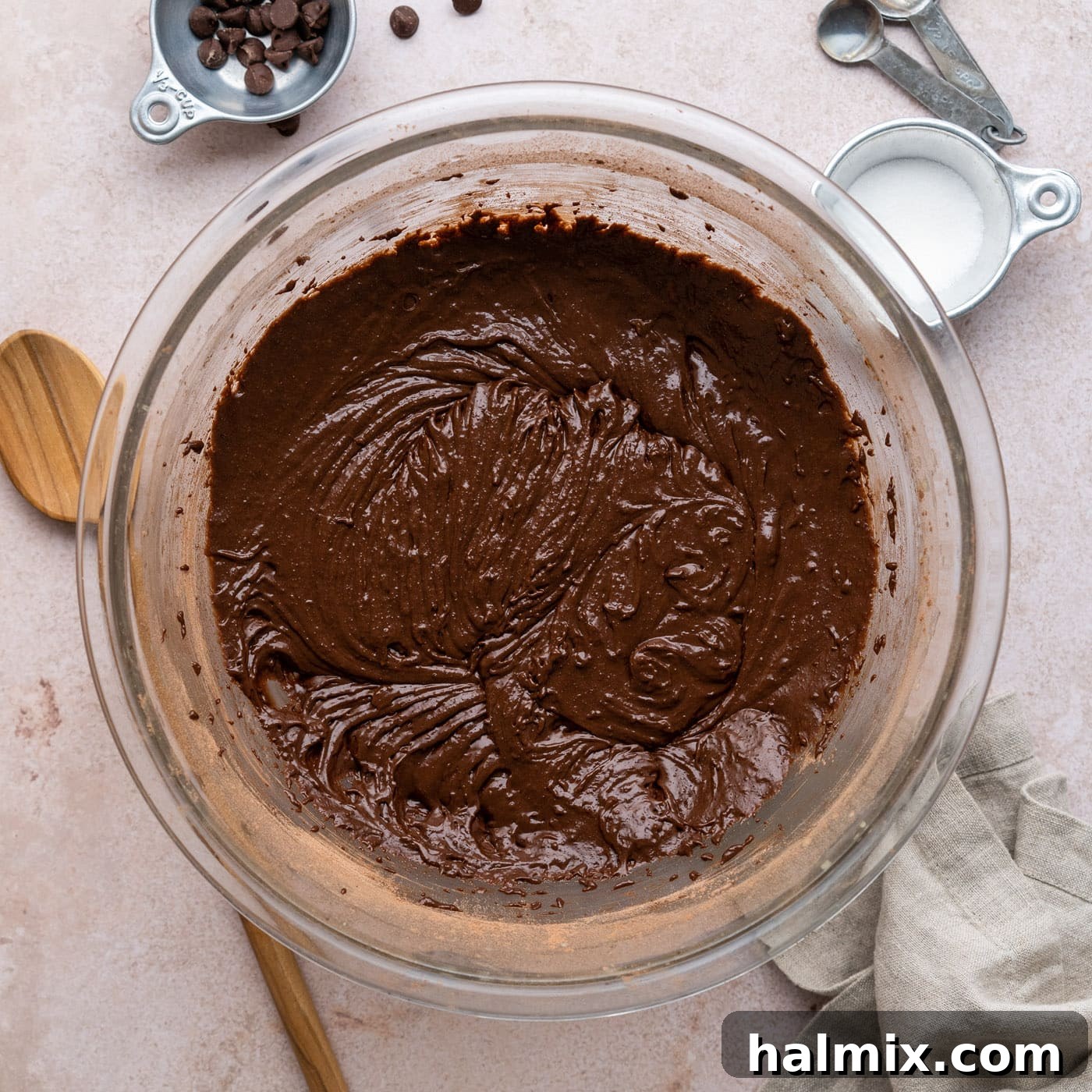 brownie batter in a bowl