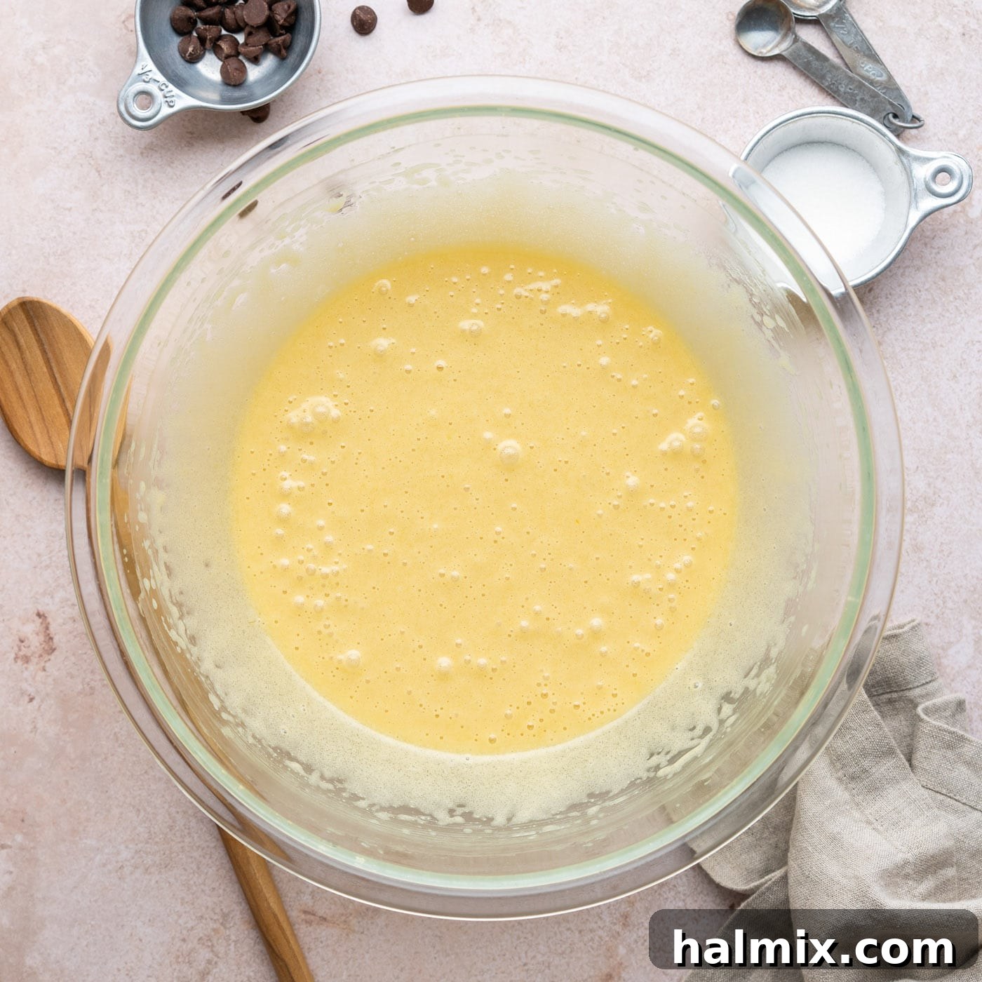 brownie batter in a mixing bowl