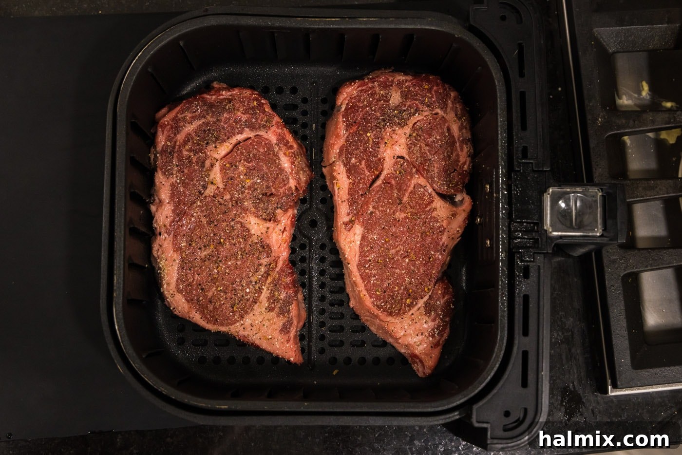 ribeye steaks in the air fryer