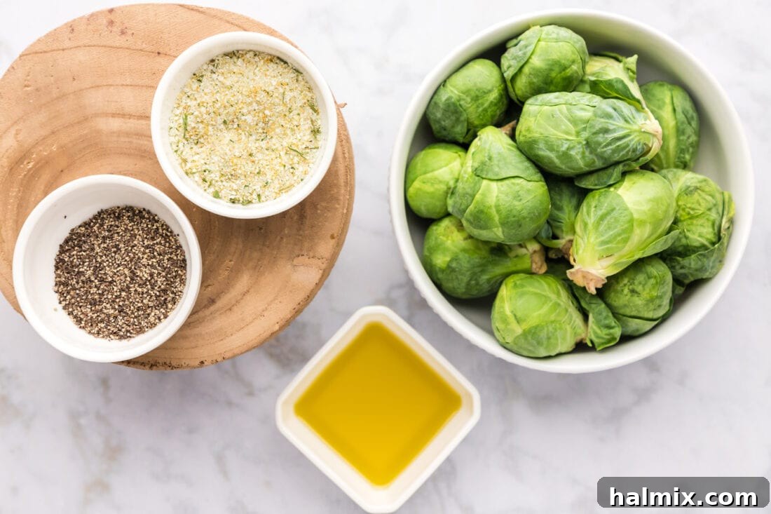 Ingredients for Roasted Brussel Sprouts