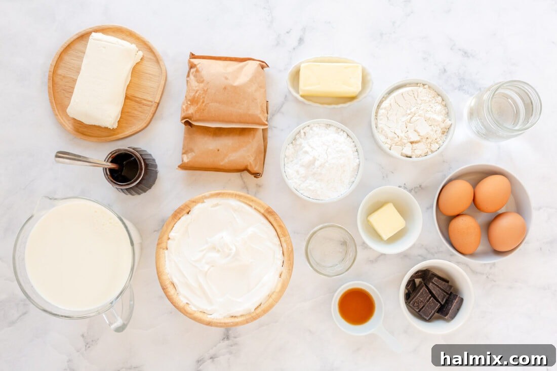 Chocolate Eclair Cloud Cake 4 ingredients for Cream Puff Chocolate Eclair Cake