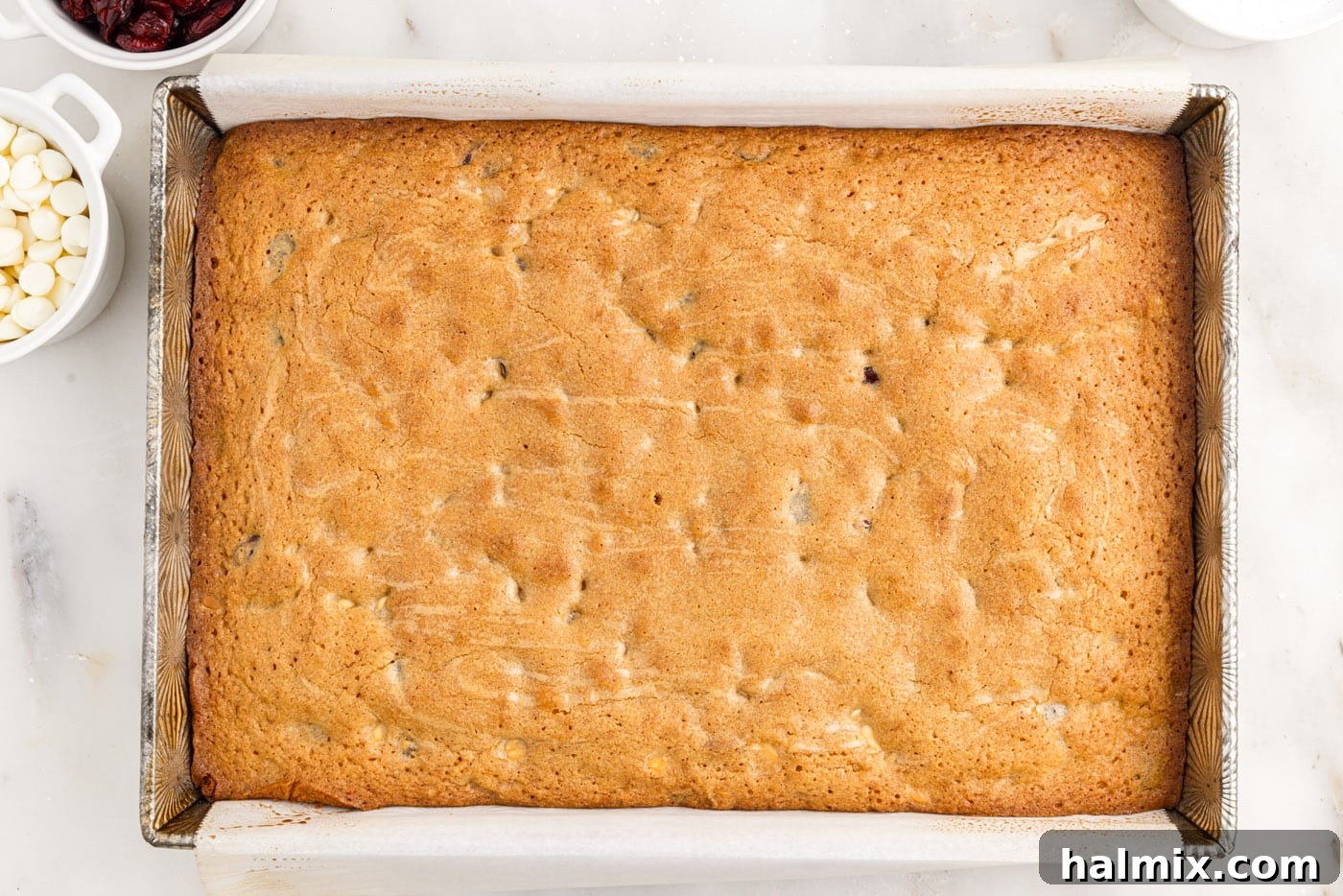 Tangy Cranberry Dream Bars 14 baked white chocolate cranberry blondies