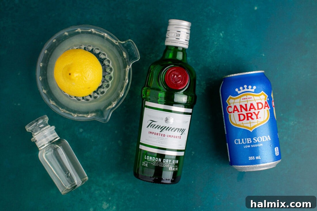 Ingredients for Tom Collins