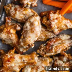 Wings covered in Garlic Parmesan Wing Sauce