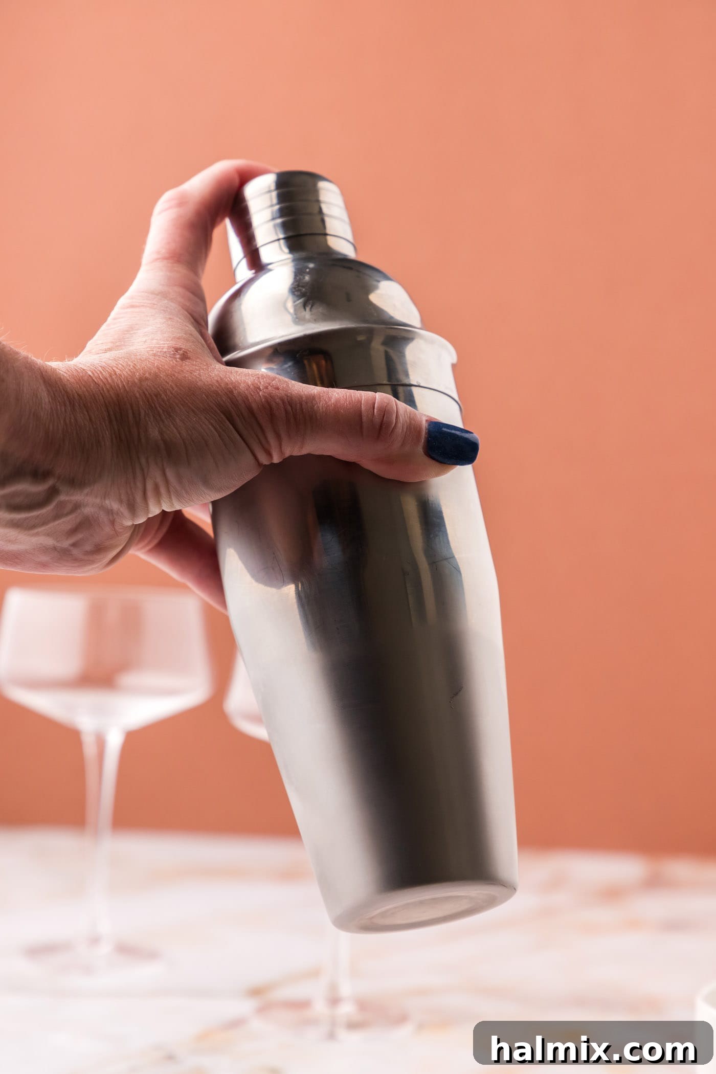 shaking cocktail shaker