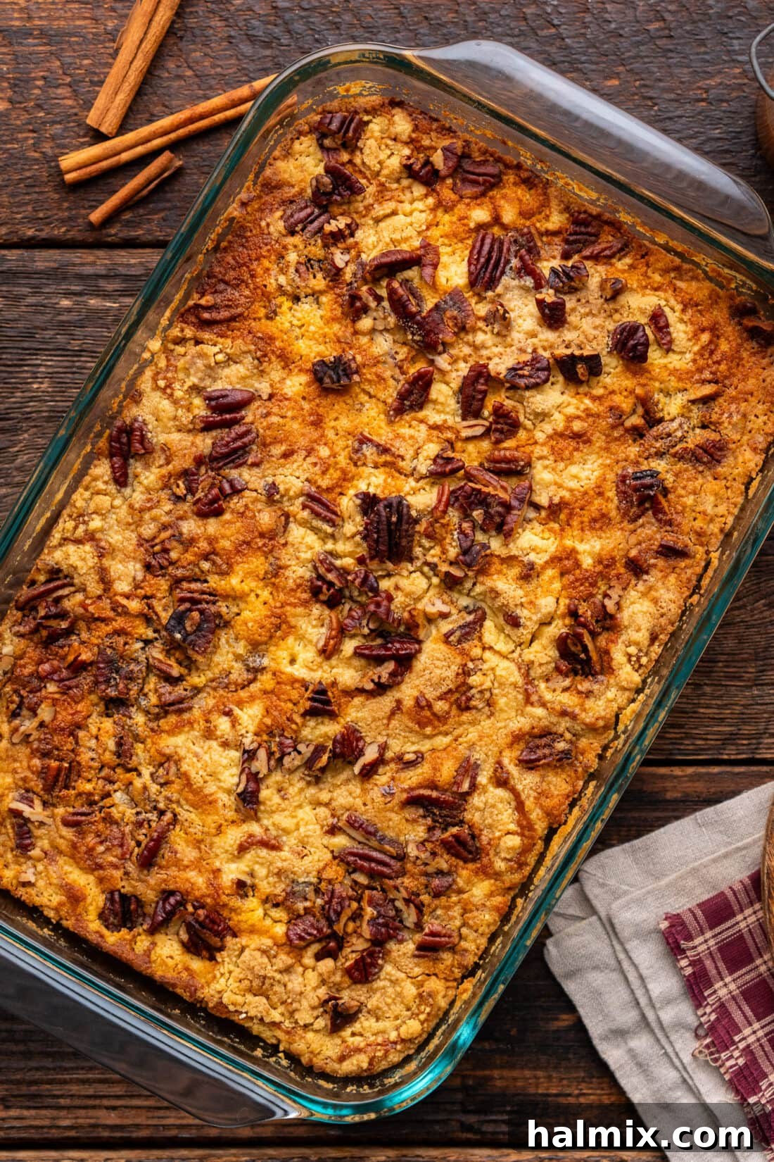 Pan of Pumpkin Dump Cake