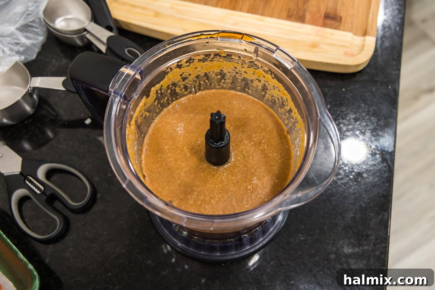 Korean marinade blitzed in a food processor