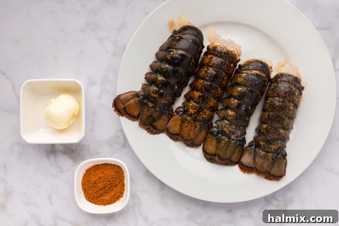 Ingredients for Baked Lobster Tail