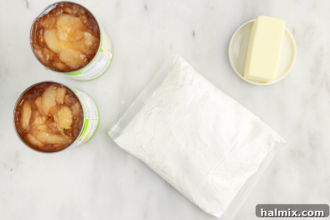Ingredients for Apple Dump Cake