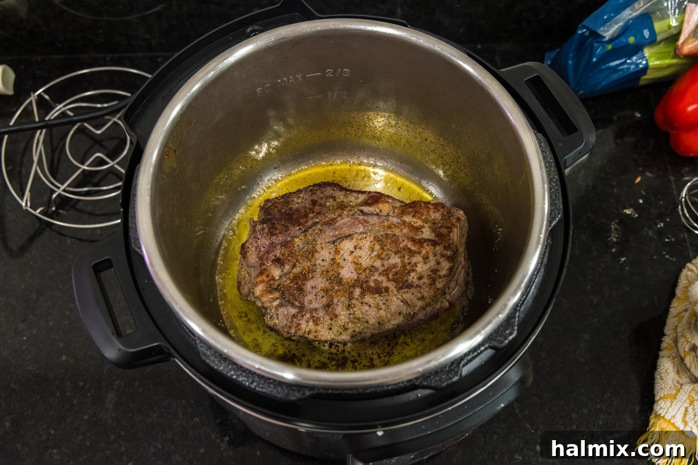 browned roast in the instant pot