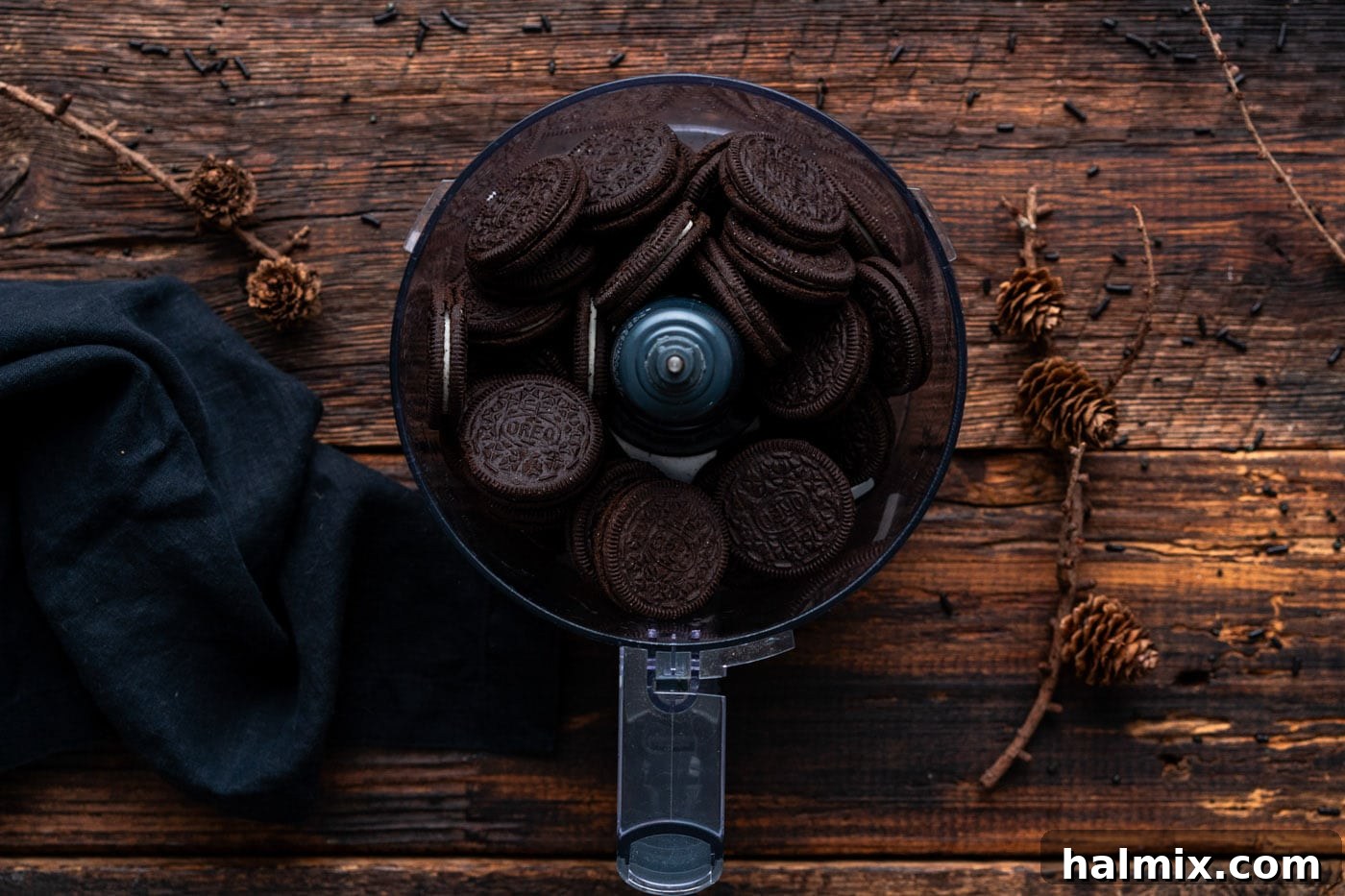 Hauntingly Delicious Oreo Truffles 5 oreos in a food processor
