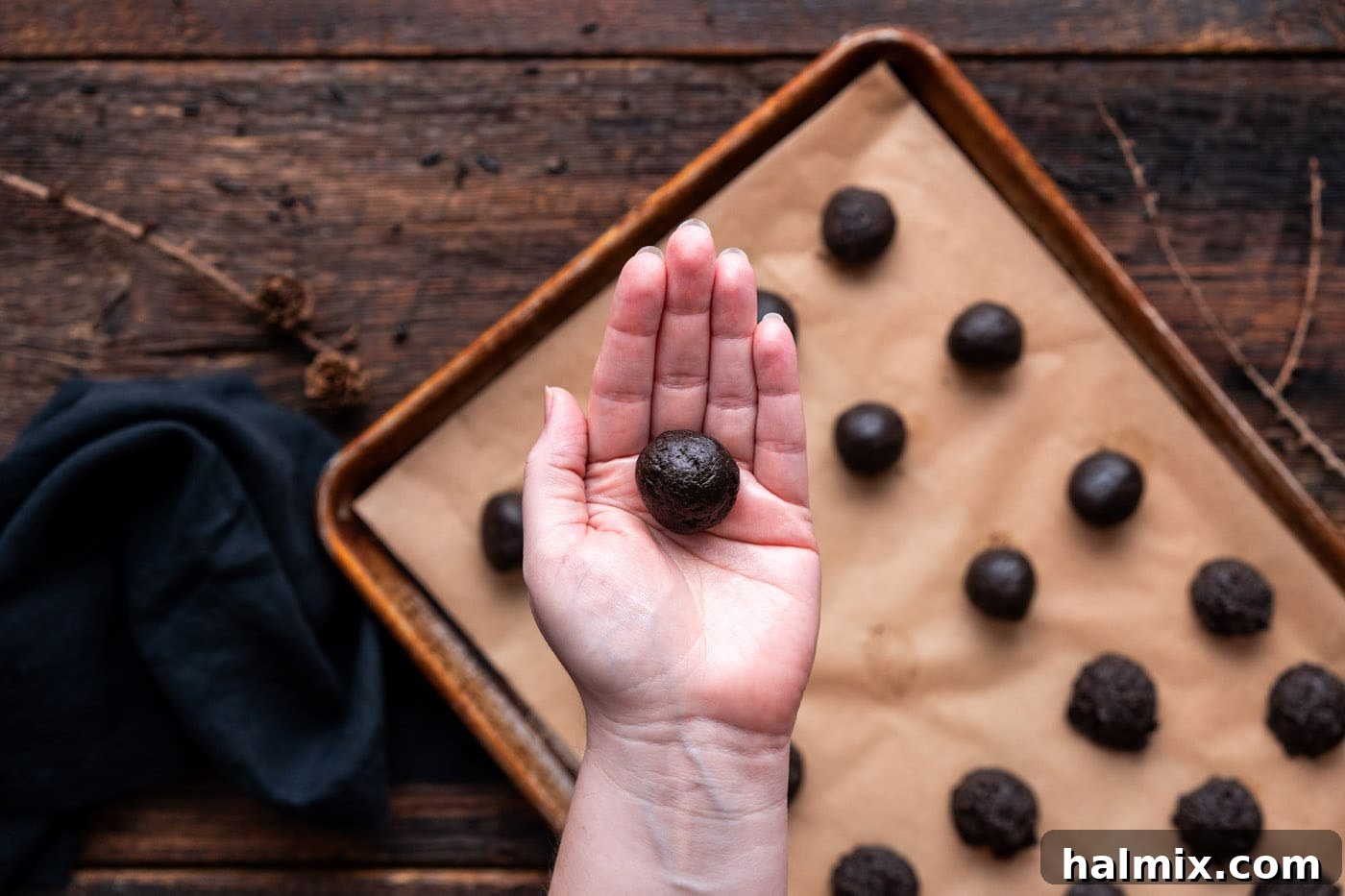 Hauntingly Delicious Oreo Truffles 9 hand shaping oreo truffles