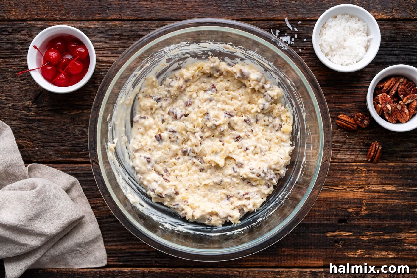 million dollar pie filling in a bowl
