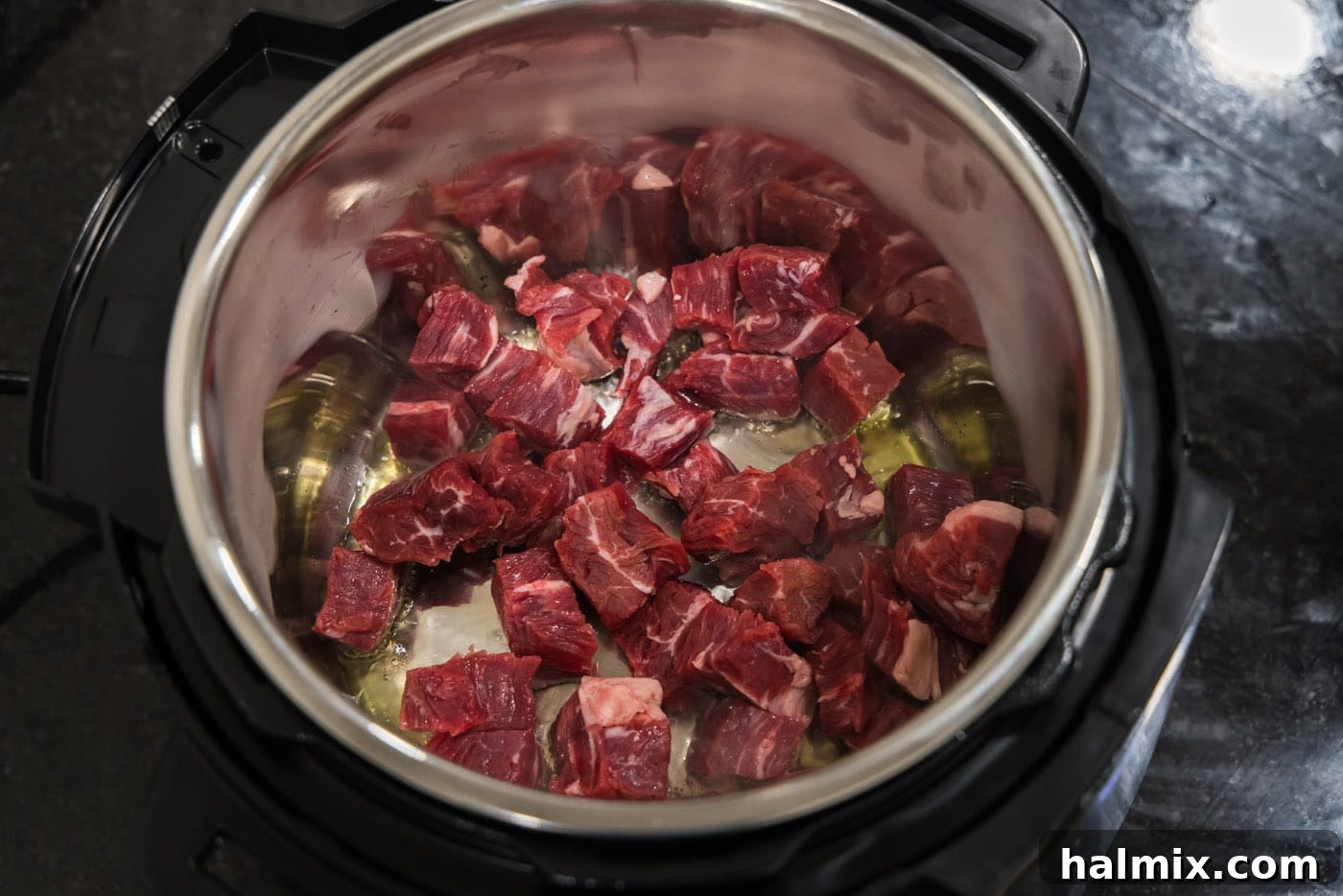 browning flank steak in an instant pot