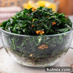 Bowl of Fried Spinach, showcasing its golden crispiness