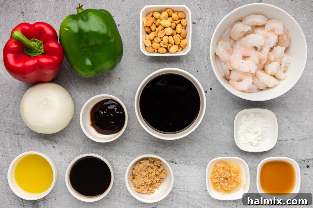 Ingredients for Kung Pao Shrimp