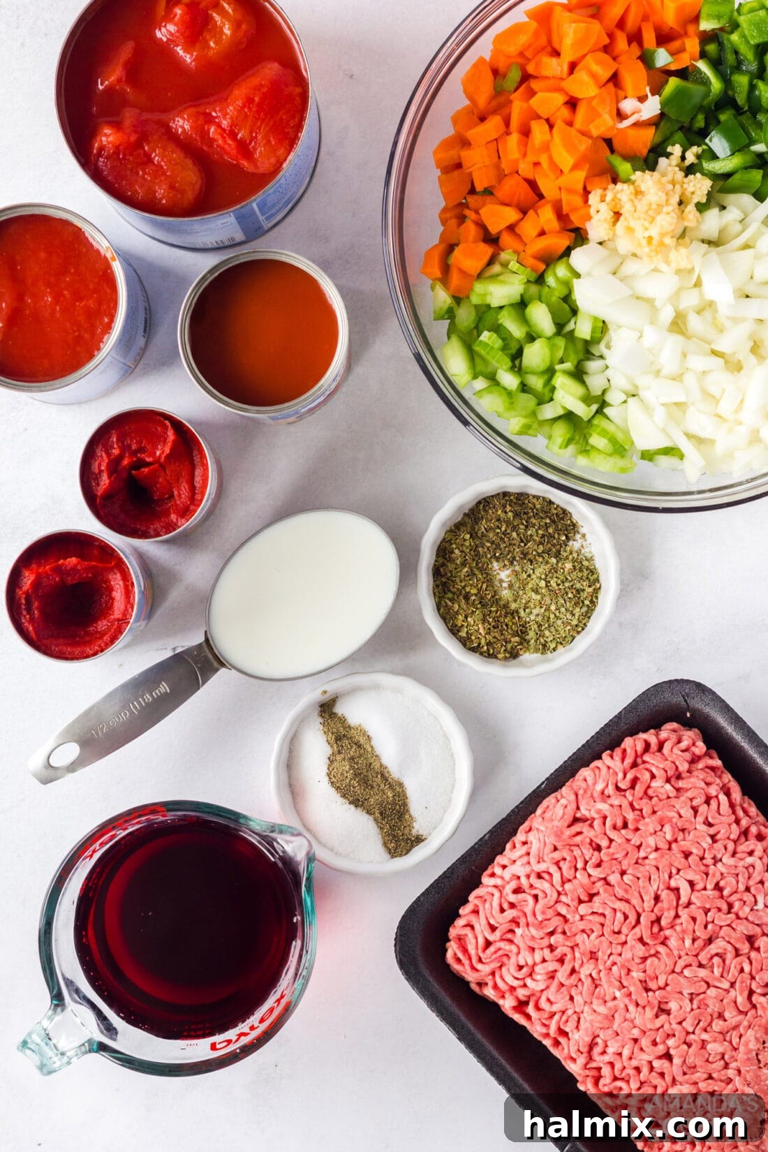 ingredients for bolognese
