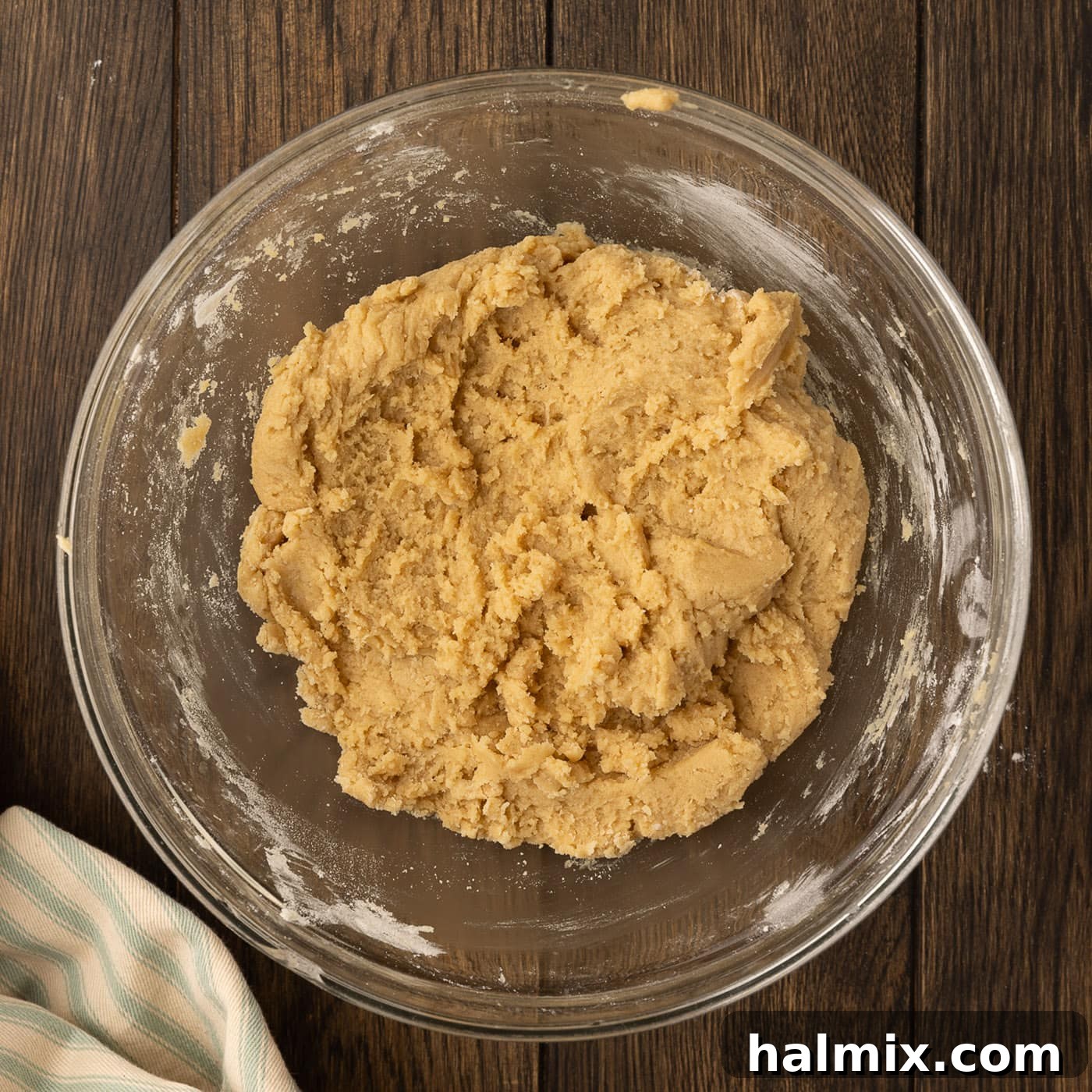 Decadent Caramel Chocolate Skillet 11 cookie dough in a bowl