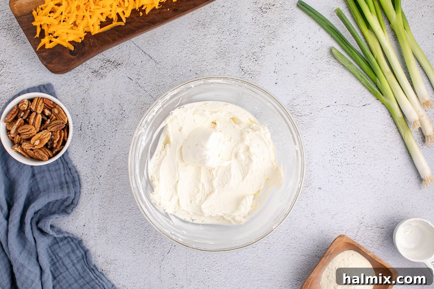 adding sour cream to cream cheese