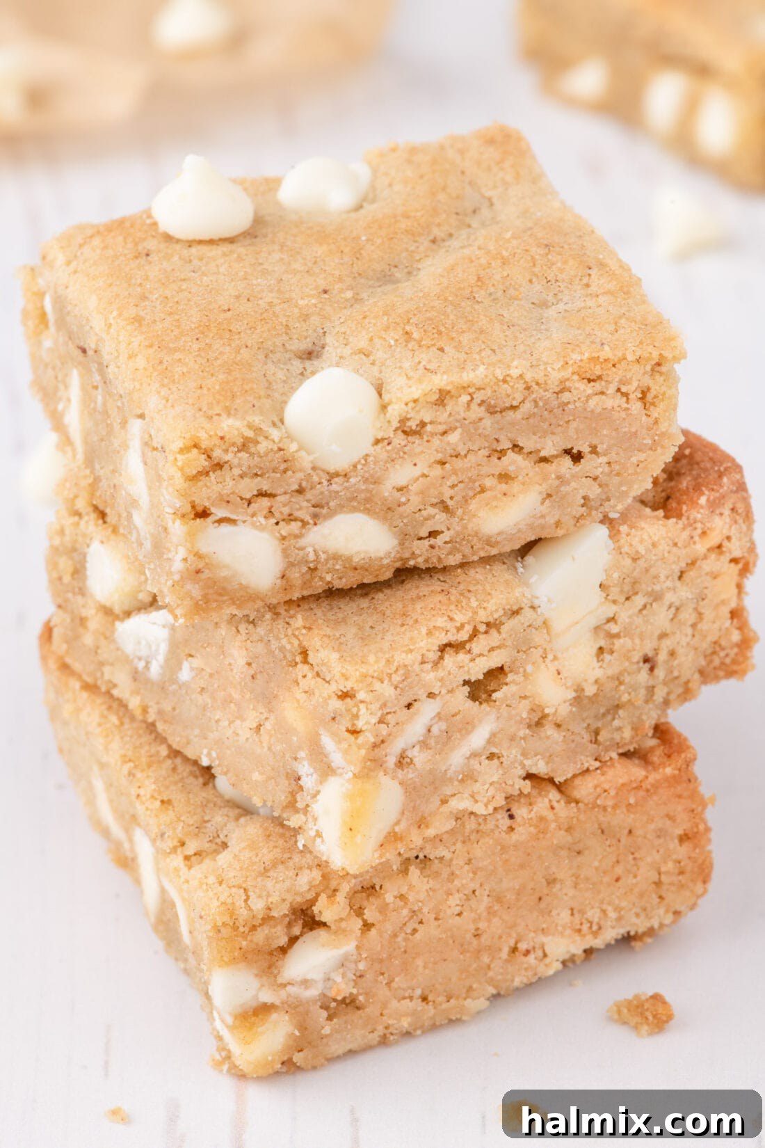 Golden Delights 13 Blondies stacked on top of each other