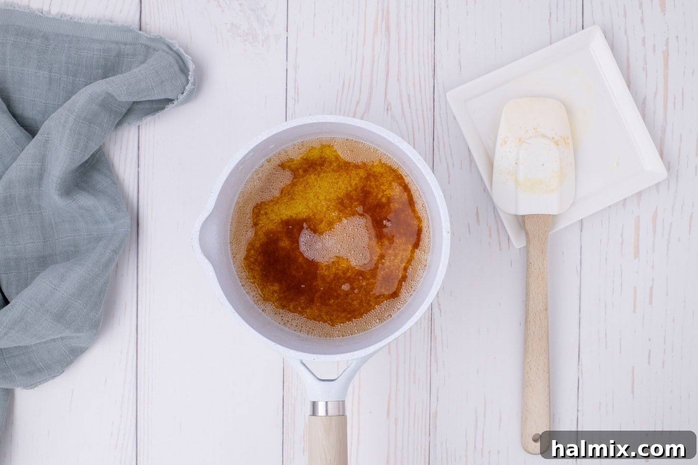 Golden Delights 5 browned butter in a saucepan