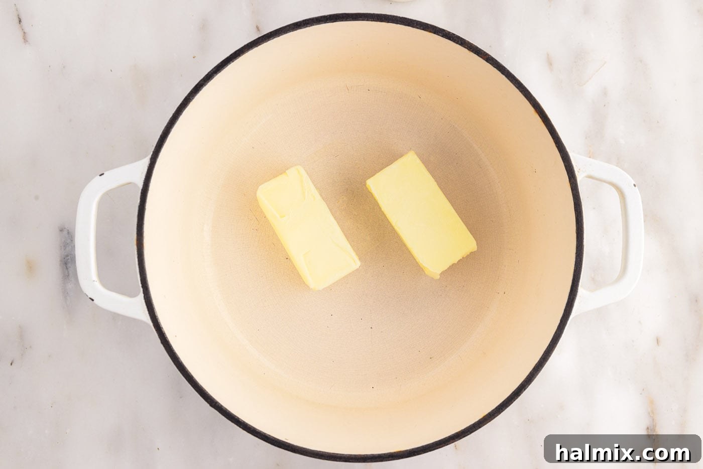 Brown Butter Cream Cheese Frosting 5 butter in a saucepan