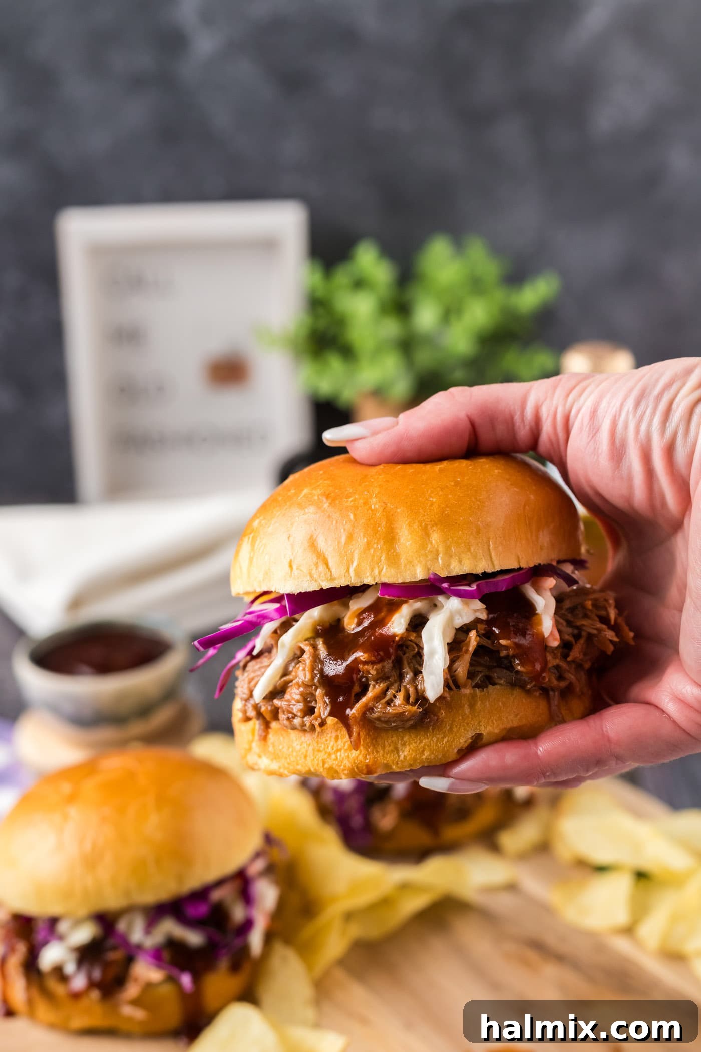 Assembled Pulled Pork Sandwiches