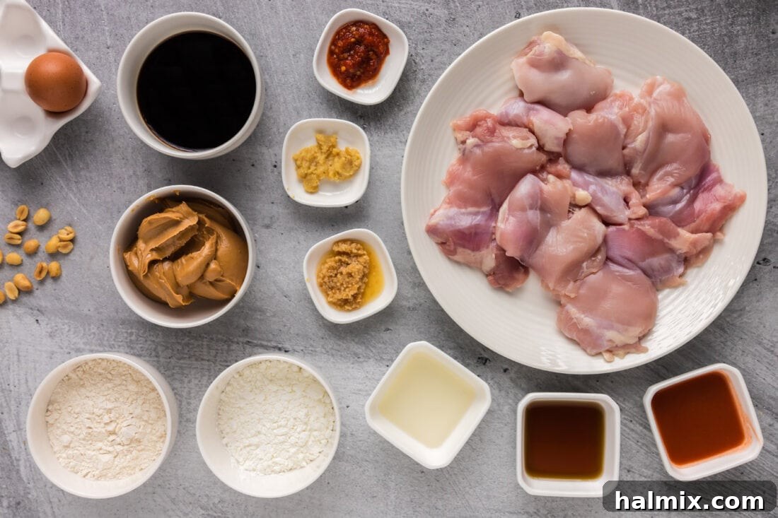 Ingredients for Peanut Butter Chicken