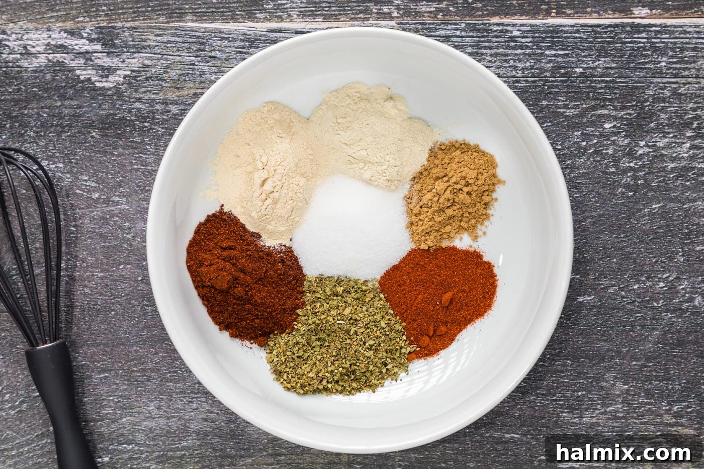 mexican seasoning spices in a mixing bowl