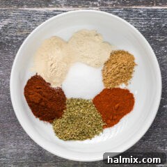 Bowl of spices needed to make Mexican Seasoning
